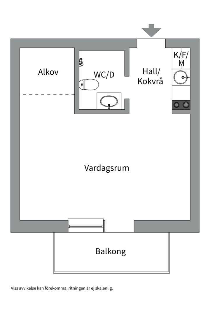 Bostadsbild från Frodegatan 17B, Såld i Fålhagen, Uppsala