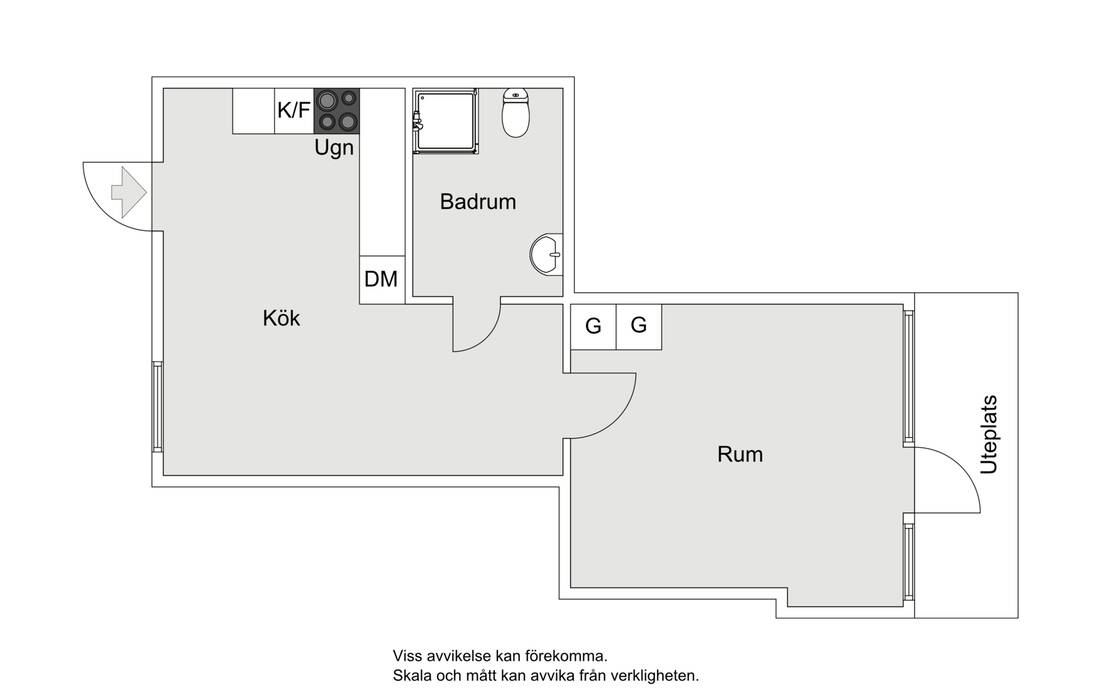 Planlösning från Ektorpsvägen 9F, Såld i Ektorp, Nacka