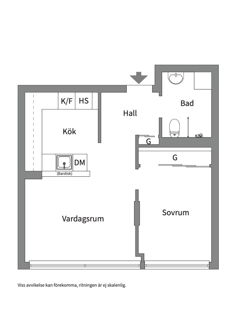 Planlösning från Gustaf De Lavals Väg 6, 3 tr, Såld i Järla sjö, Nacka