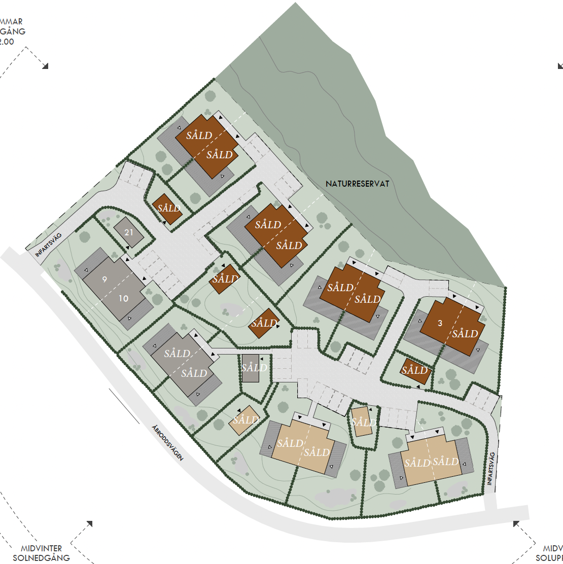 Bostadsbild från Åbroddsvägen 29B, parhus 16, Såld i Kummelnäs, Nacka