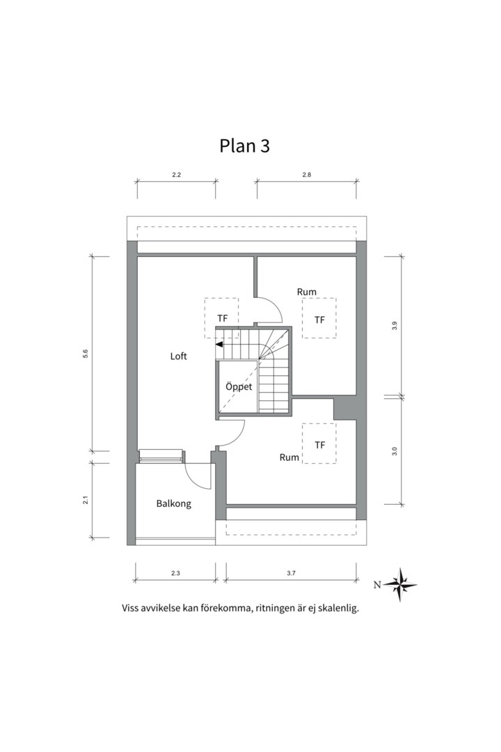 Planlösning från Vikvägen 60, Såld i Vårdsätra, Uppsala
