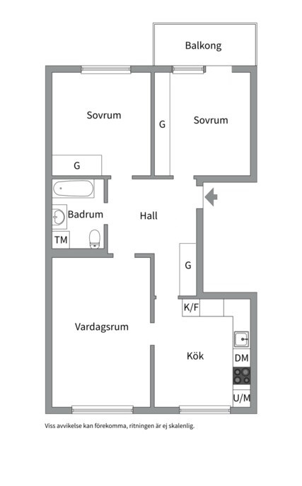 Planlösning från Arbetargatan 28 B, Såld i Kungsholmen, Stockholm