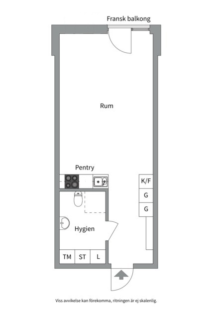 Planlösning från Rosendalsvägen 12, Såld i Rosendal, Uppsala