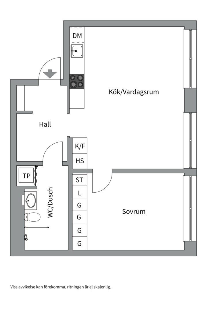 Planlösning från Fabrikörvägen 10D, Såld i Nacka Strand, Nacka