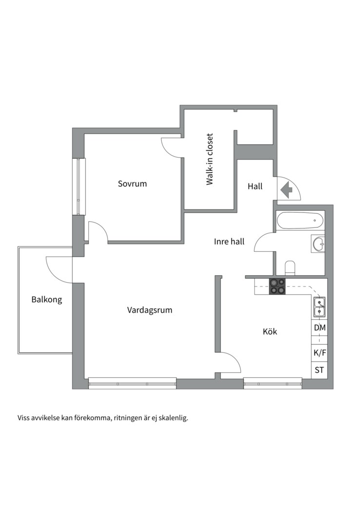 Planlösning från Augustendalsvägen 30, Såld i Nacka Strand, Nacka