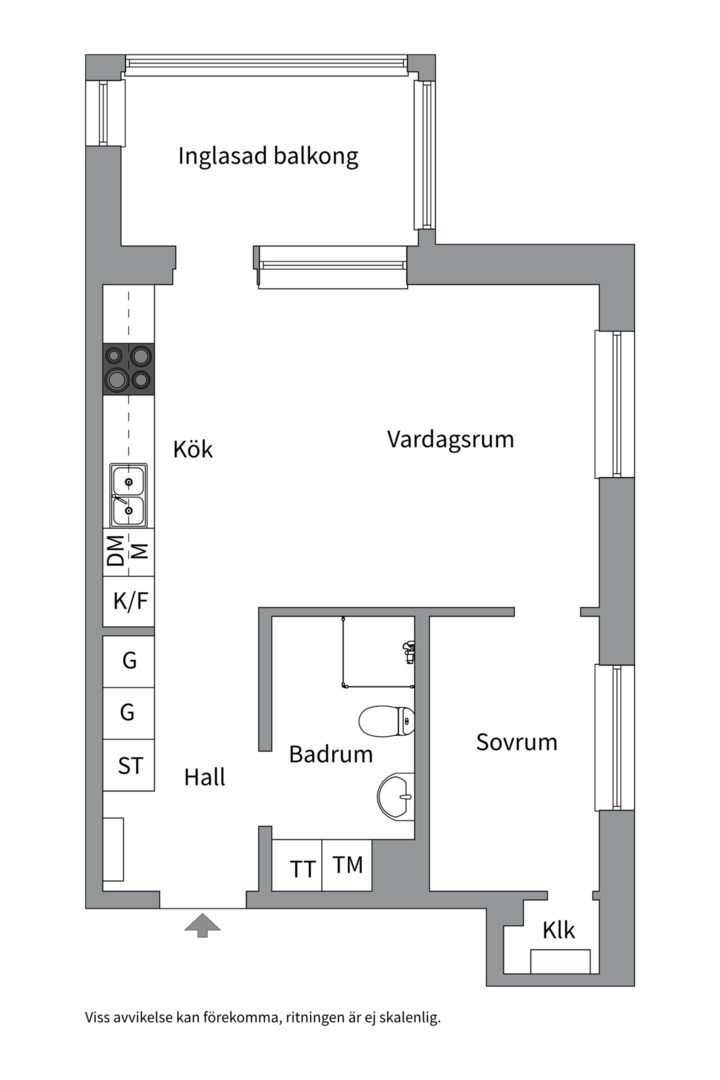 Planlösning från Patentgatan 9, Såld i Tegnérlunden, Västerås