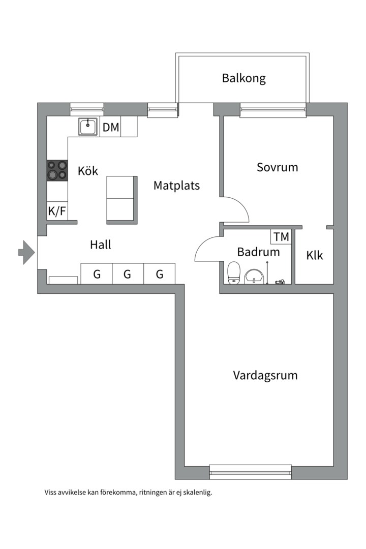 Planlösning från Apelgatan 6, Kommande i Salabacke, Uppsala