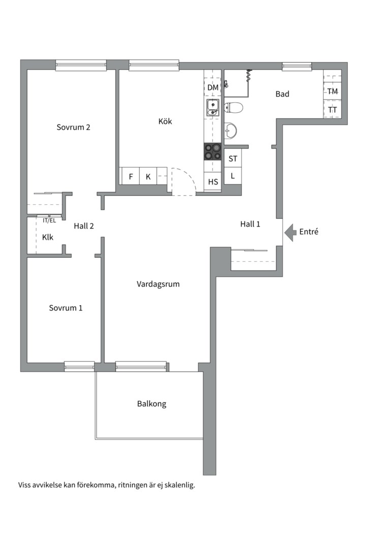 Planlösning från Torngatan 20, Kommande i Kapellgärdet, Uppsala