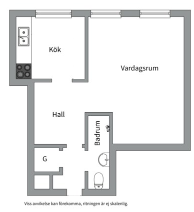 Planlösning från Frödingsvägen 10, Såld i Kungsholmen - Fredhäll, Stockholm