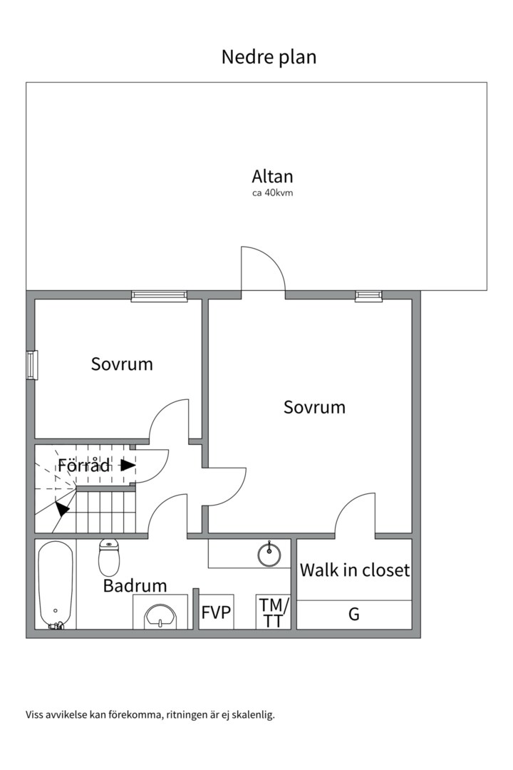 Planlösning från Fältspatsvägen 34B, Såld i Norra Lännersta, Nacka
