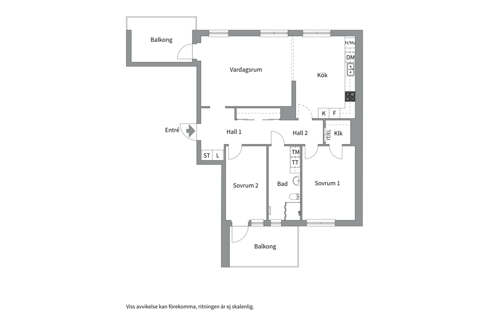 Planlösning från Tullgarnsgatan 20, Såld i Kungsängen, Uppsala