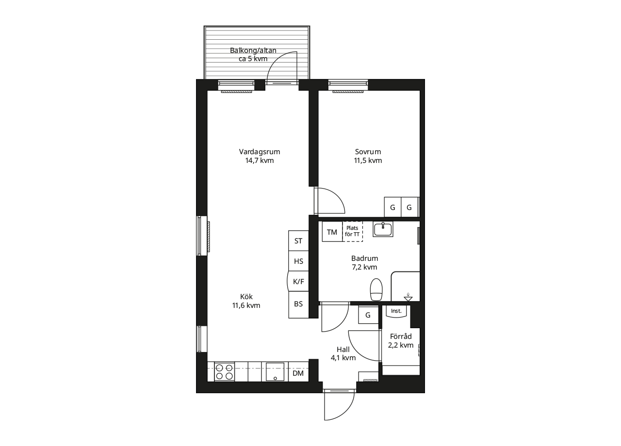 Bostadsbild från Ängsmarksvägen 25D, Såld i Gånsta, Enköping