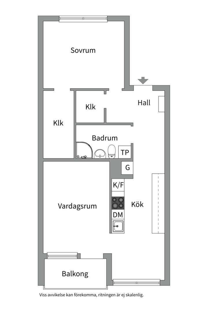 Planlösning från Kumlagatan 11B, Såld i Odensvi, Västerås