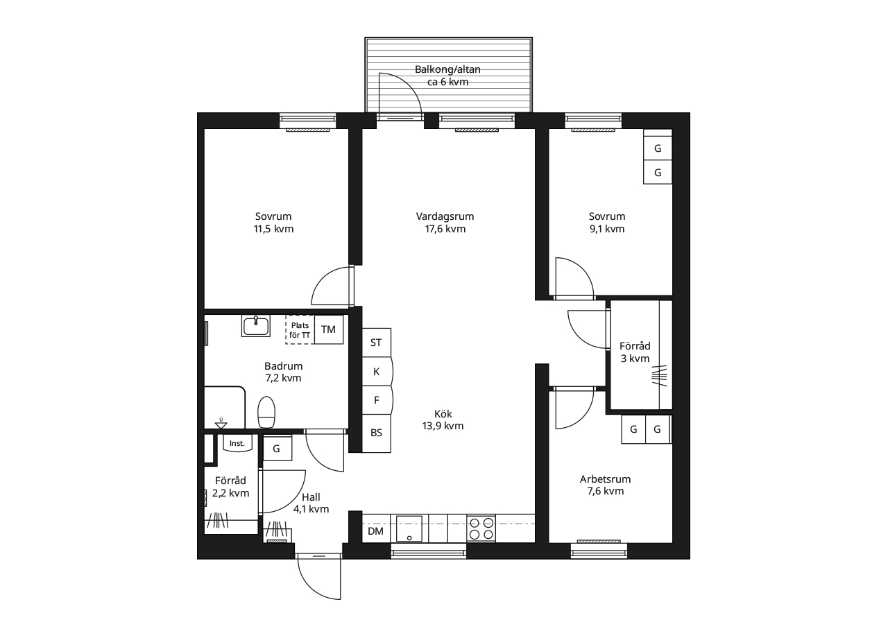 Bostadsbild från Ängsmarksvägen 35C, Såld i Gånsta, Enköping