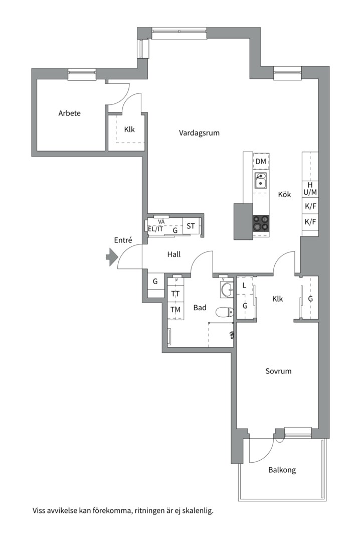 Planlösning från Kryddblandargatan 9, Såld i Centrum, Uppsala