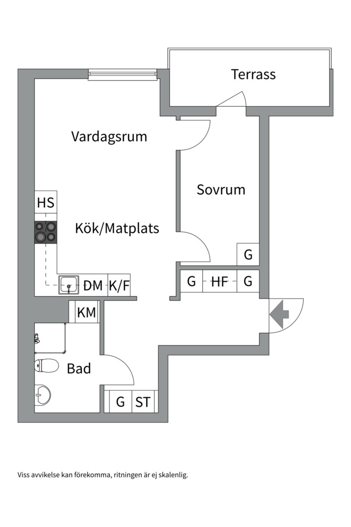 Planlösning från Prefektgatan 1, Såld i Rosendal, Uppsala