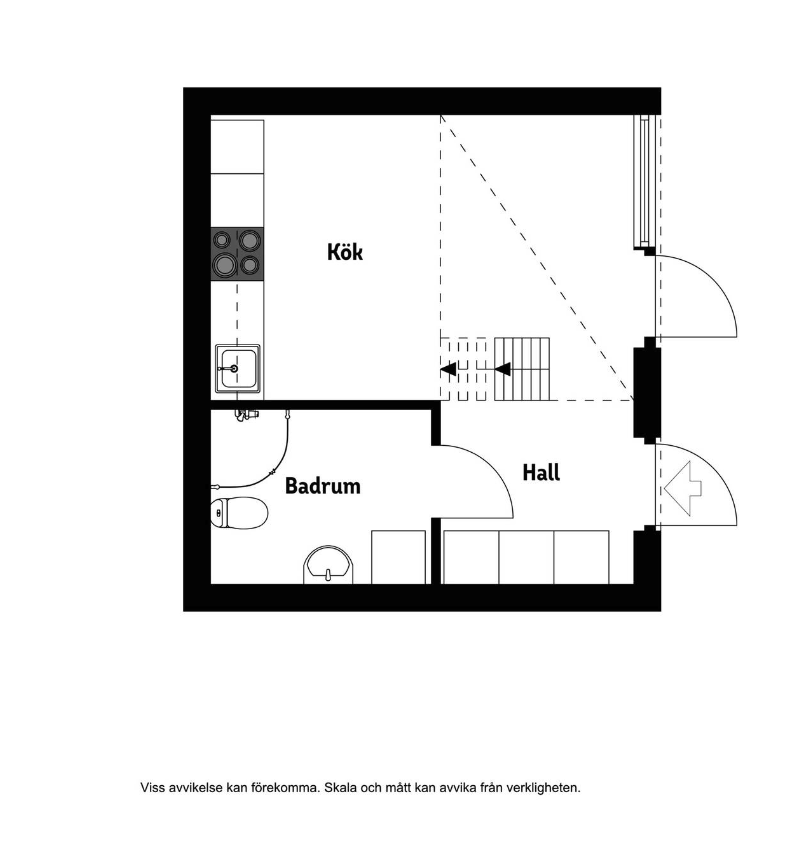 Planlösning från Tomtestigen 26, Såld i Korpholmen, Värmdö