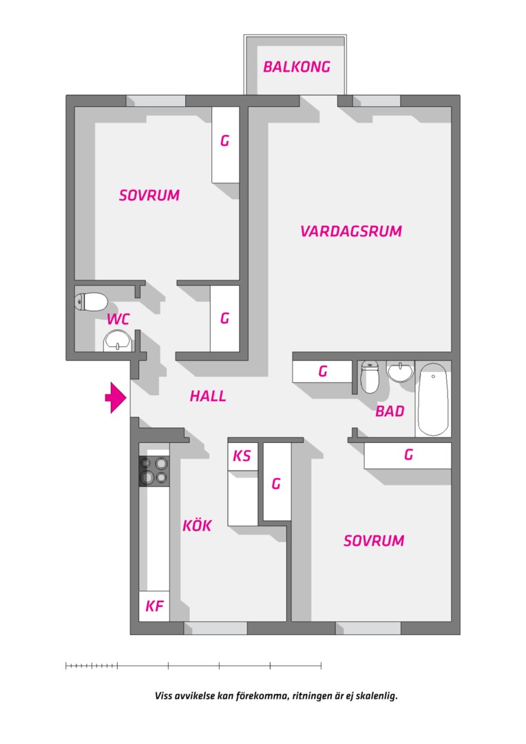 Planlösning från Svartbäcksgatan 96A, Såld i Tunabackar, Uppsala