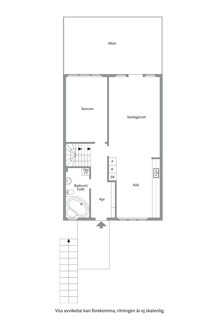 Planlösning från Norrholmsvägen 224, Såld i Östra Orminge, Nacka