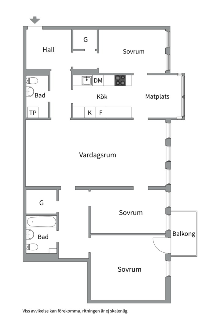 Planlösning från Sysslomansgatan 20, 5 tr, Såld i Kungsholmen - Nedre Kungsholmen, Stockholm