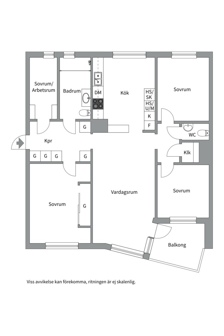 Planlösning från Trålgränd 4, 4tr, Såld i Södermalm, Stockholm
