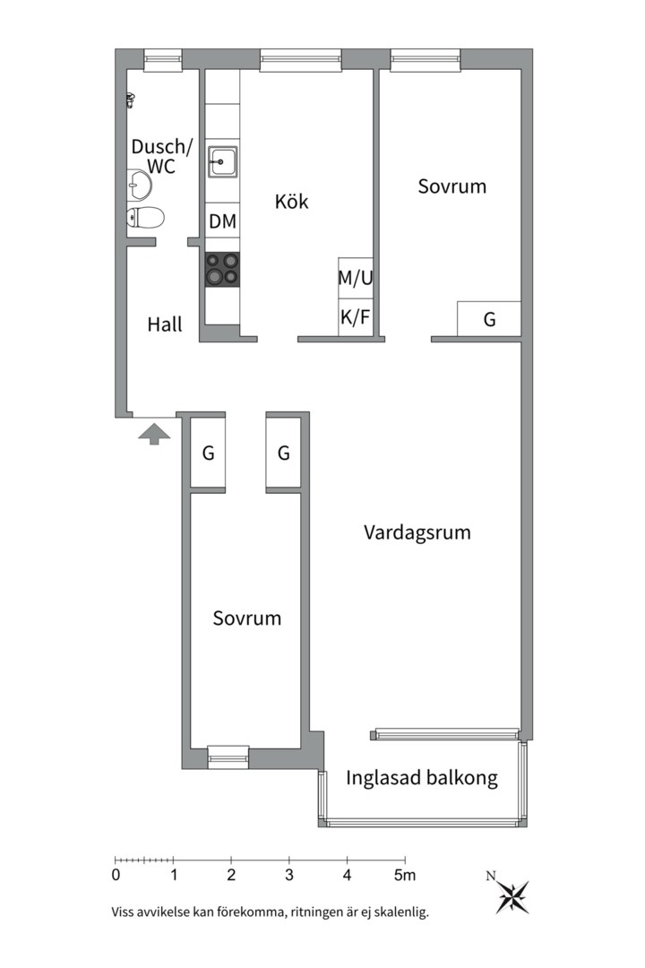 Planlösning från Tövädersgatan 4, Såld i Gränby, Uppsala