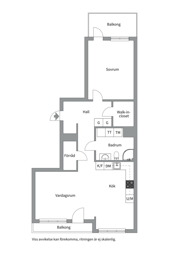 Planlösning från Sara Lidmans Gata 4, Såld i Kungsholmen - Hornsbergs Strand, Stockholm