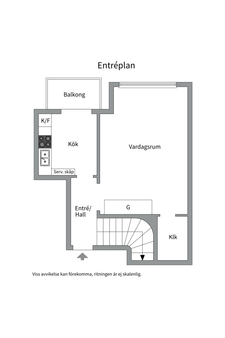 Planlösning från Norrtullsgatan 61, Såld i Vasastan, Stockholm