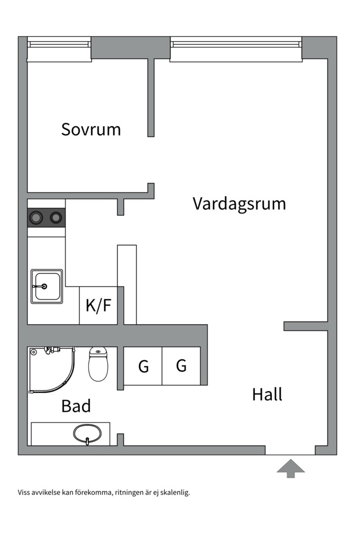 Planlösning från Sankt Göransgatan 64 A, Såld i , Stockholm
