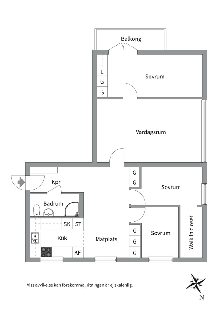 Planlösning från Granitvägen 24 E, Till salu i Eriksberg, Uppsala