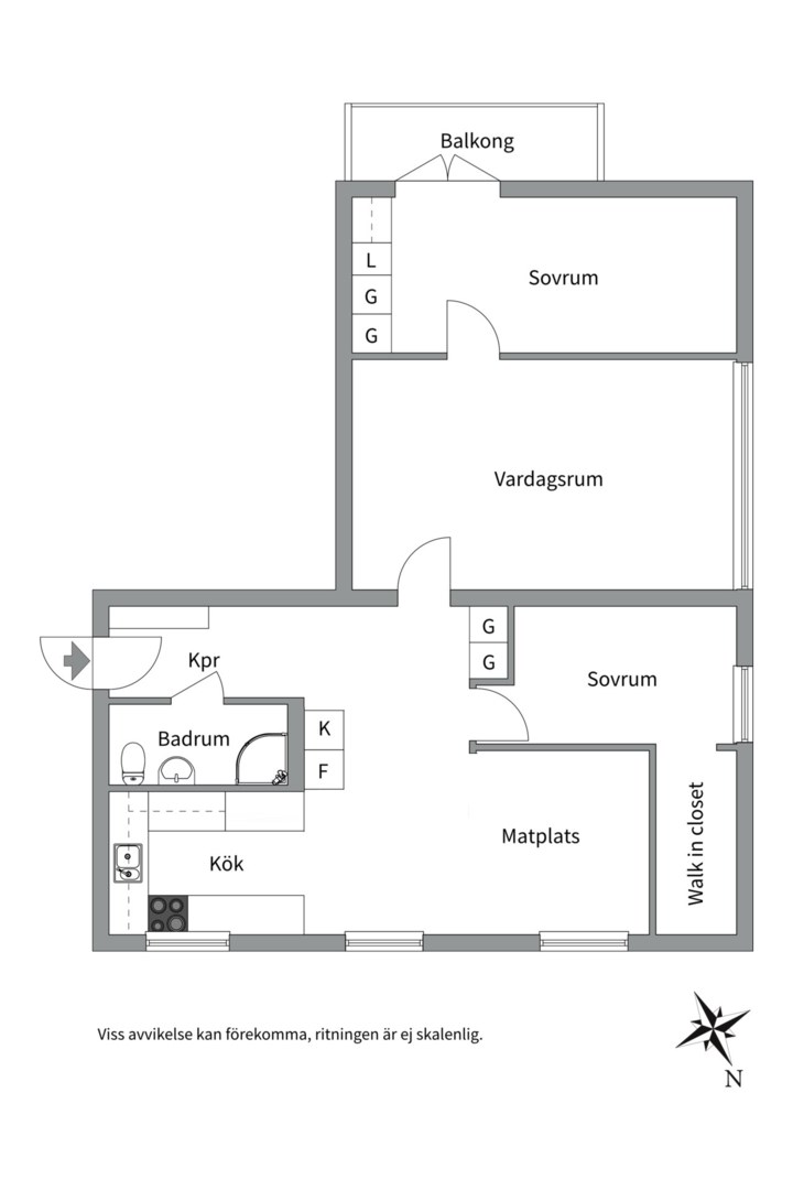 Planlösning från Granitvägen 24 E, Till salu i Eriksberg, Uppsala