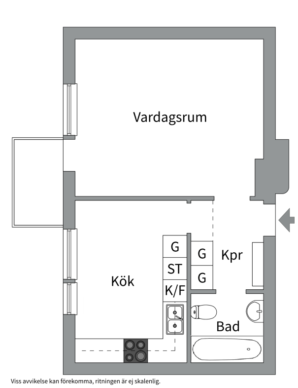 Planlösning från Oxelgatan 17, Till salu i Fålhagen, Uppsala