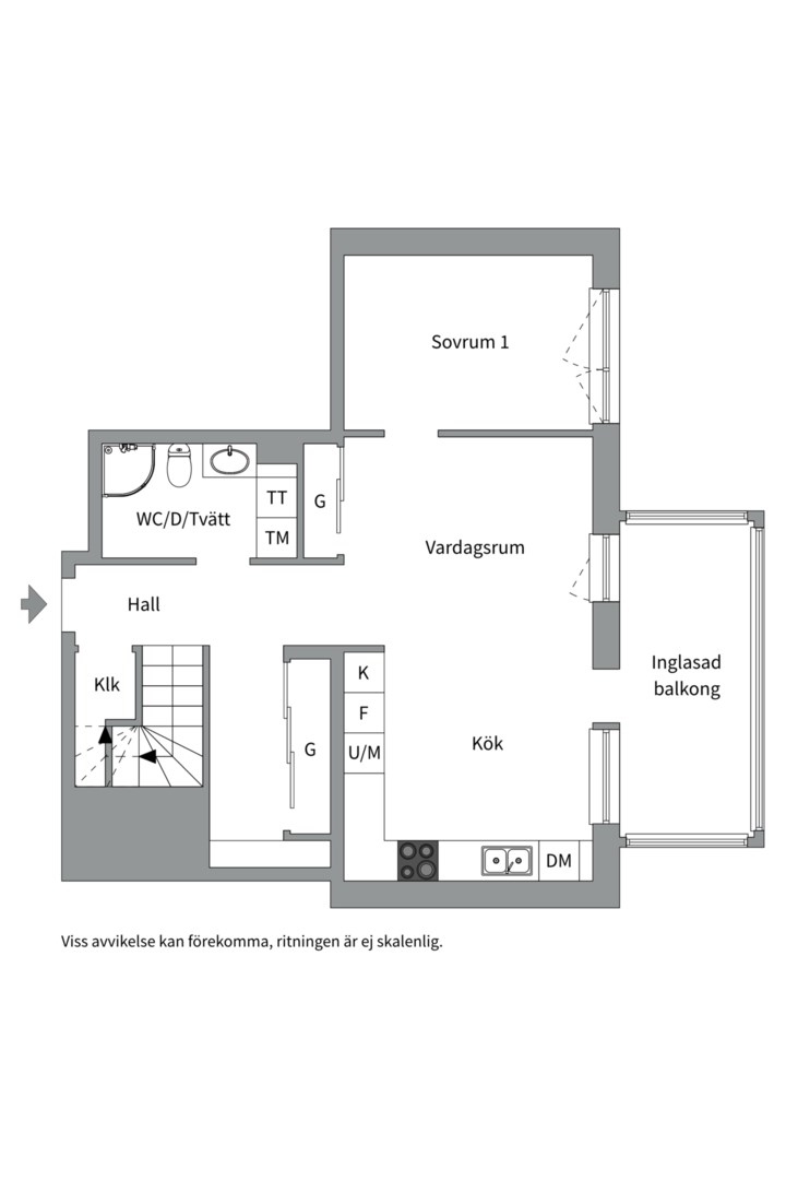 Planlösning från Torgny Segerstedts allé 34, Såld i Rosendal, Uppsala
