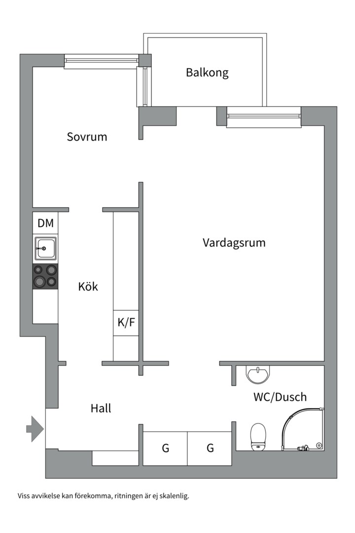 Planlösning från Brantingsgatan 17, Såld i Gärdet, Stockholm