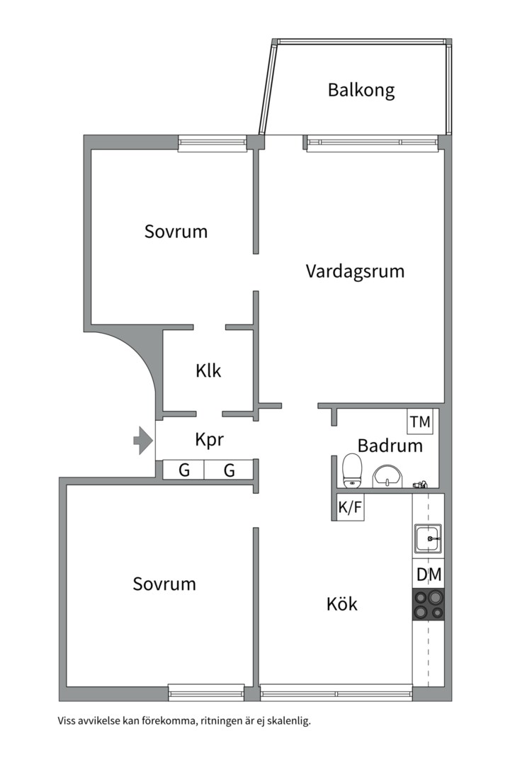 Planlösning från Soldatgatan 54, Såld i Viksäng, Västerås