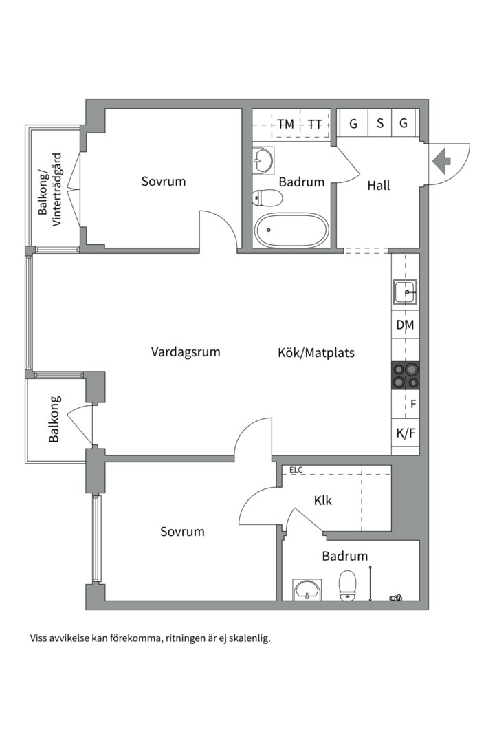 Planlösning från Tollareslingan 7, 5tr, Såld i Tollare, Nacka