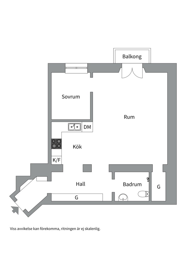 Planlösning från Malmgårdsvägen 28, 3 tr, Såld i Södermalm, Stockholm