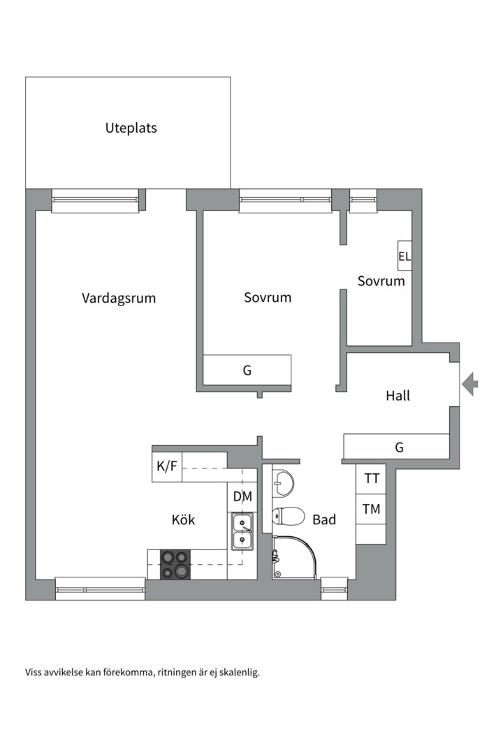 Planlösning från Serenadvägen 15, Såld i Nacka Forum, Nacka