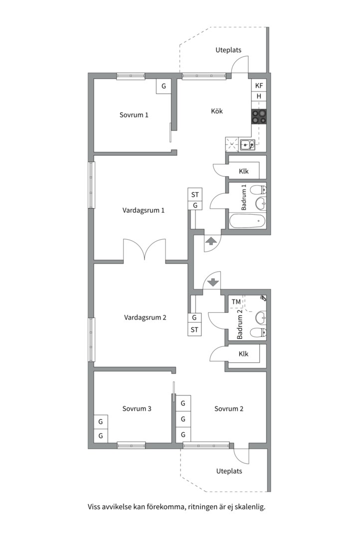 Planlösning från Hildur Ottelinsgatan 1 A, Såld i Rickomberga, Uppsala