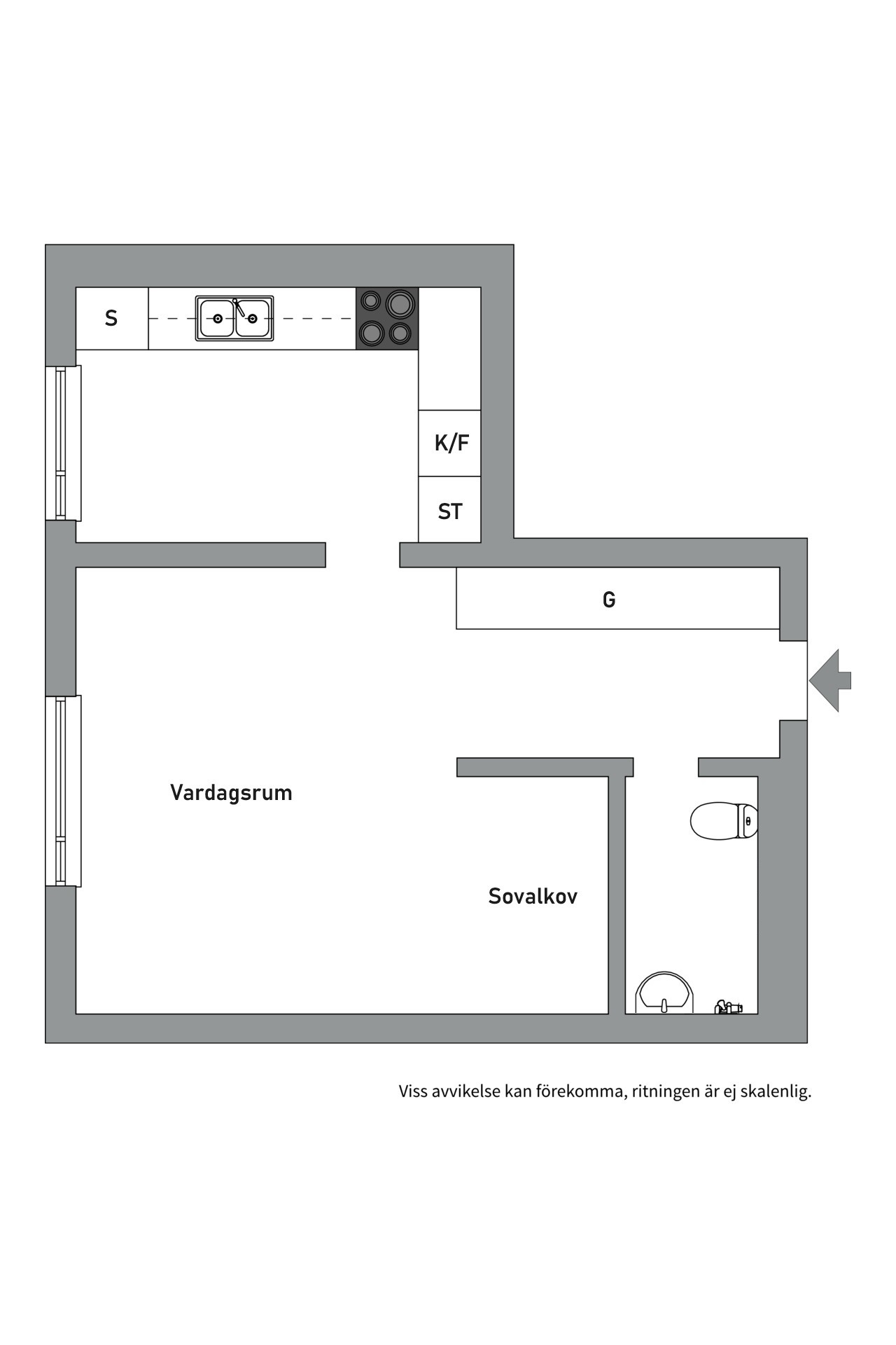 Bostadsbild från Rekylgatan 10, Såld i Haga, Västerås