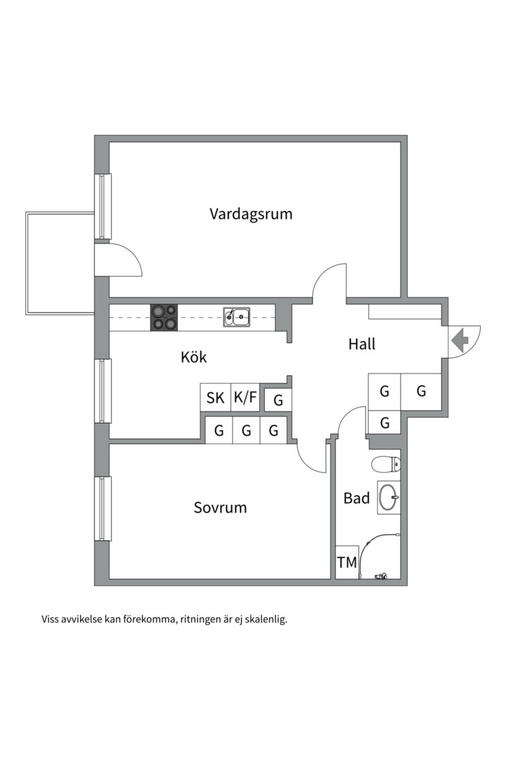 Planlösning från Ringgatan 47C, Kommande i Luthagen, Uppsala