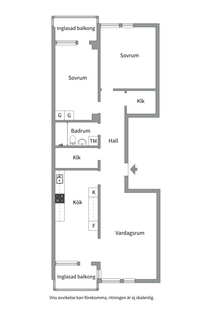 Planlösning från Norrbygatan 3A, Såld i Odensvi, Västerås