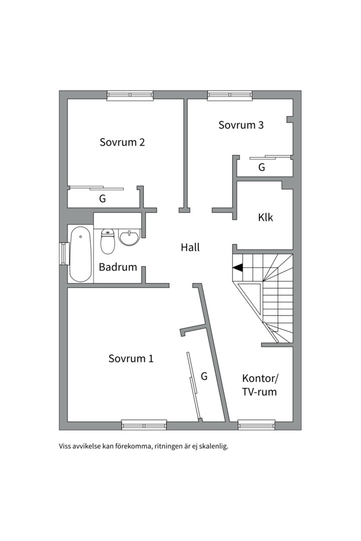 Planlösning från Hebbes gränd 20, Såld i Järla sjö, Nacka