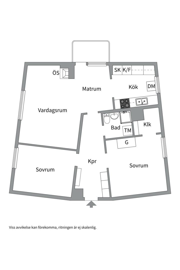 Planlösning från Tiundagatan 53, Såld i Luthagen, Uppsala