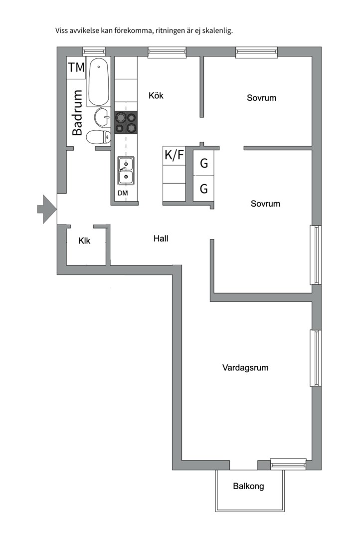 Planlösning från Edinsvägen 14, Såld i Ektorp, Nacka