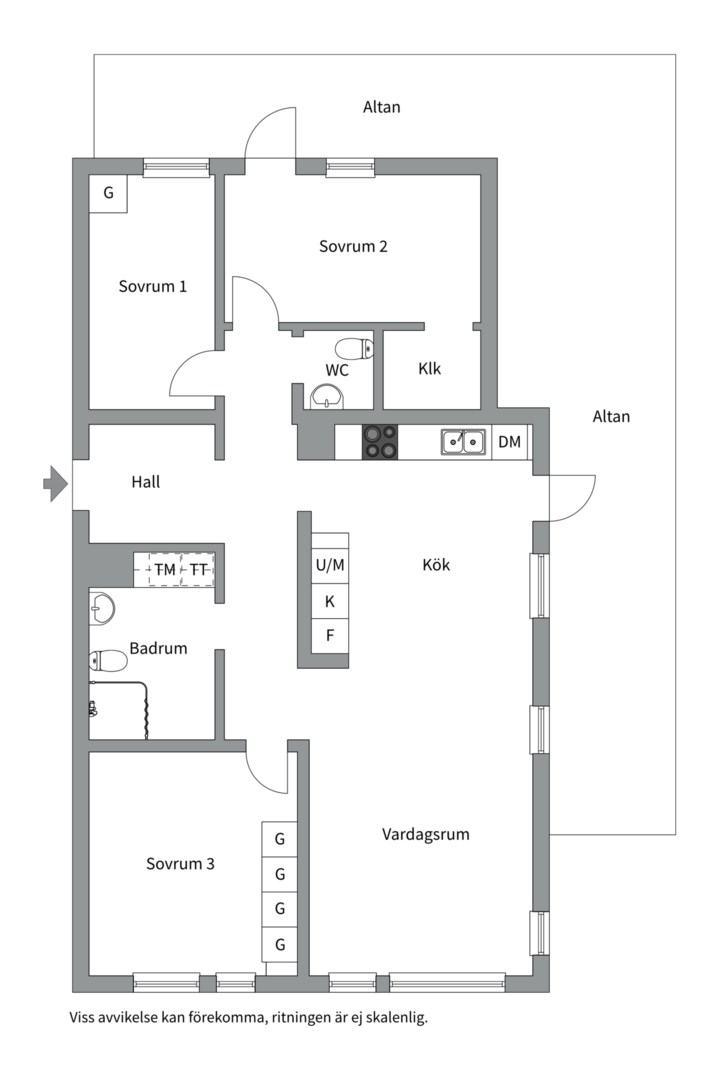 Planlösning från Wilhelm Kåges gata 9, Såld i Porslinskvarteren, Värmdö