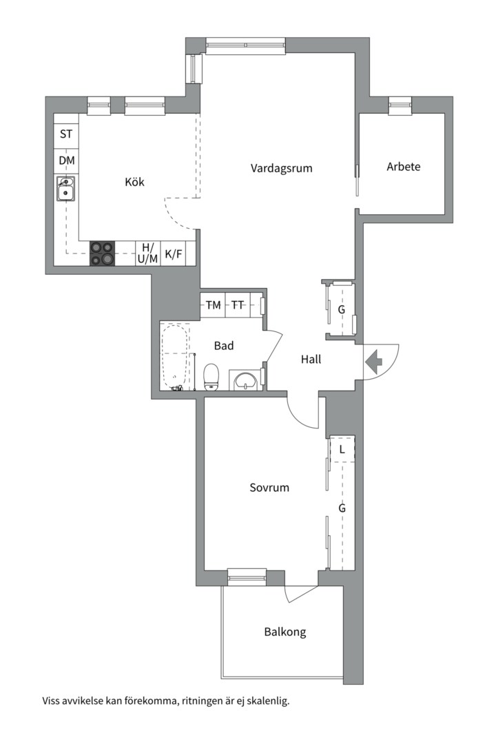 Planlösning från Kryddblandargatan 7, Såld i Kungsängen, Uppsala