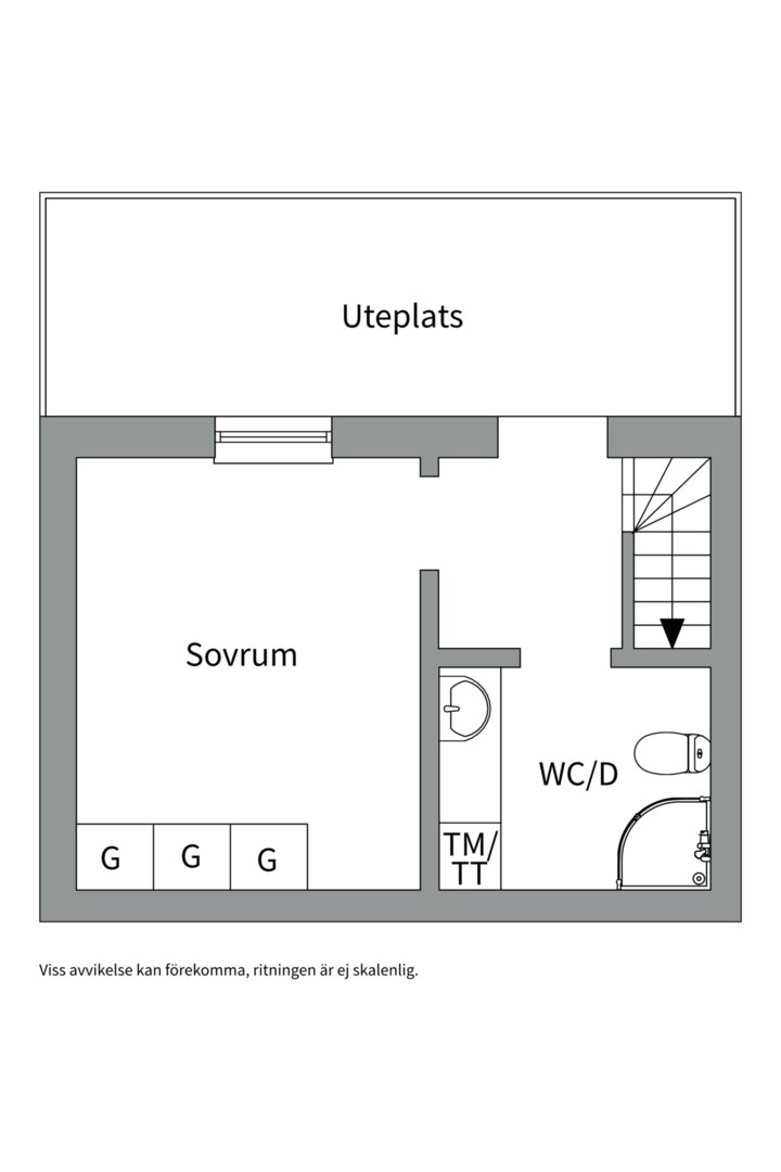Planlösning från Grisslingevägen 13J, Såld i Mörtnäs, Värmdö
