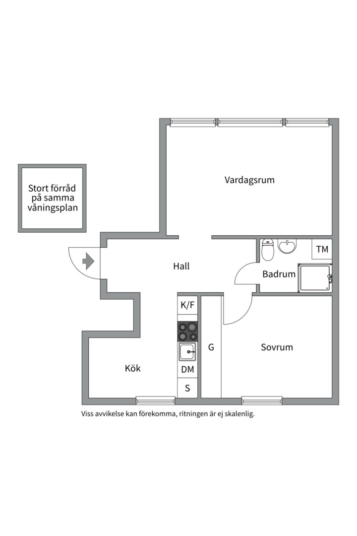 Planlösning från Ugglevägen 34C, Såld i Saltängen, Nacka