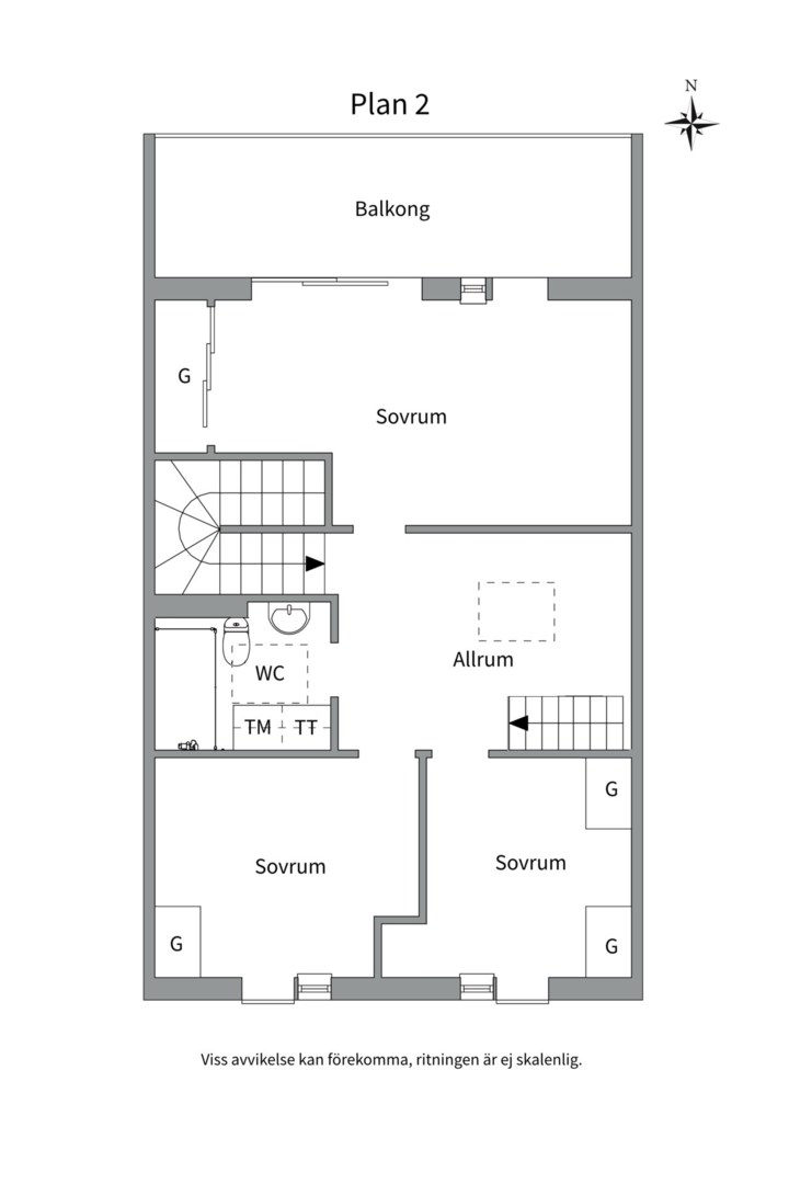 Planlösning från Stratusvägen 38, Såld i Fullerö, Uppsala